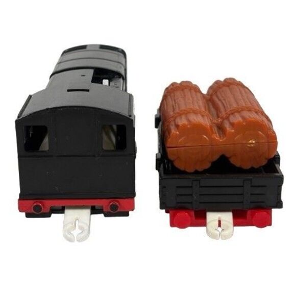 Thomas TOMY Trackmaster DIESEL 1997 1st Ed. Plarail w/ Flatbed Cargo Car VIDEO - Picture 4 of 15